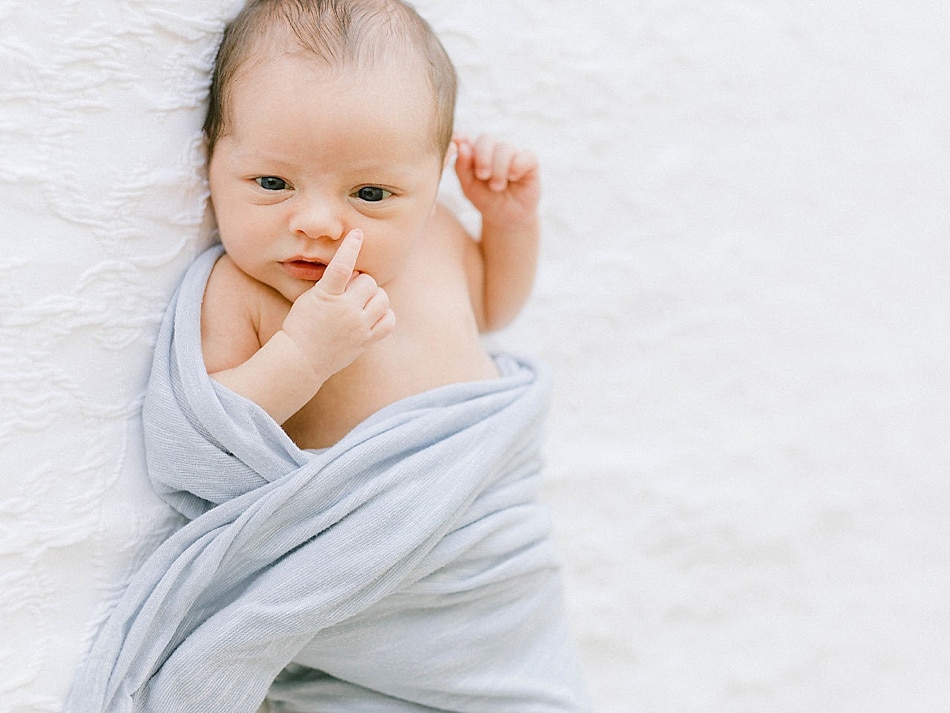 Newborn photo of baby boy