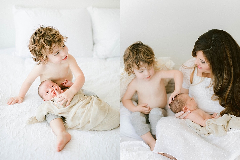 Photo of family holding newborn baby boy