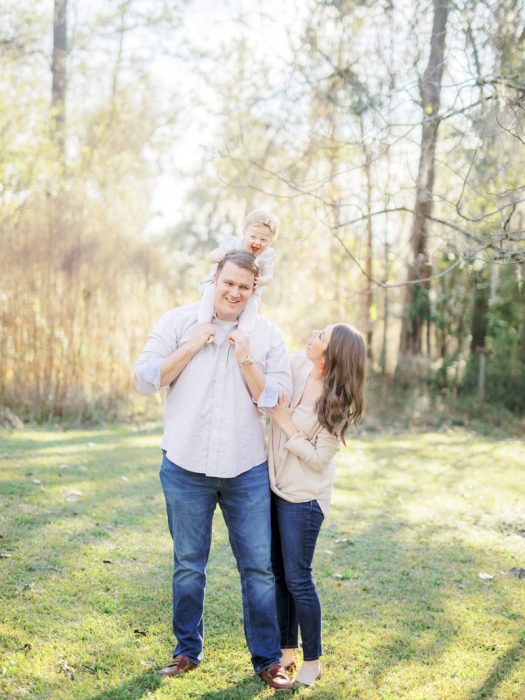 Family Session on Field in Georgia